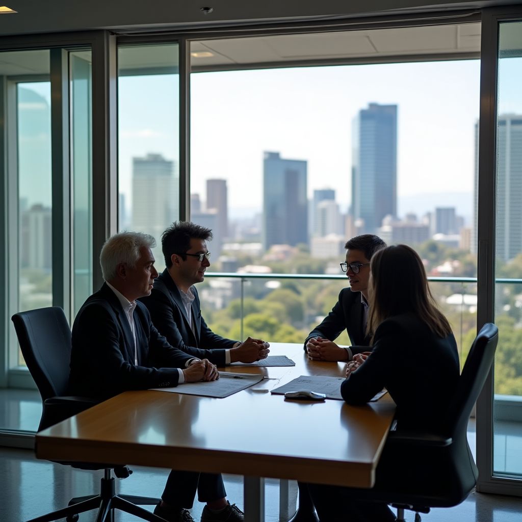 Equipo de InverArgentina en oficina moderna